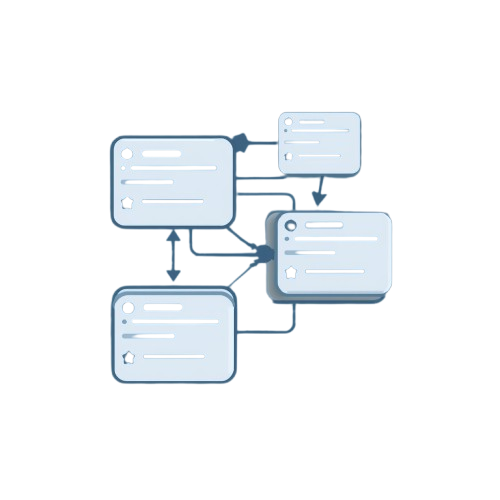 Diagram of interconnected boxes with arrows on a white background