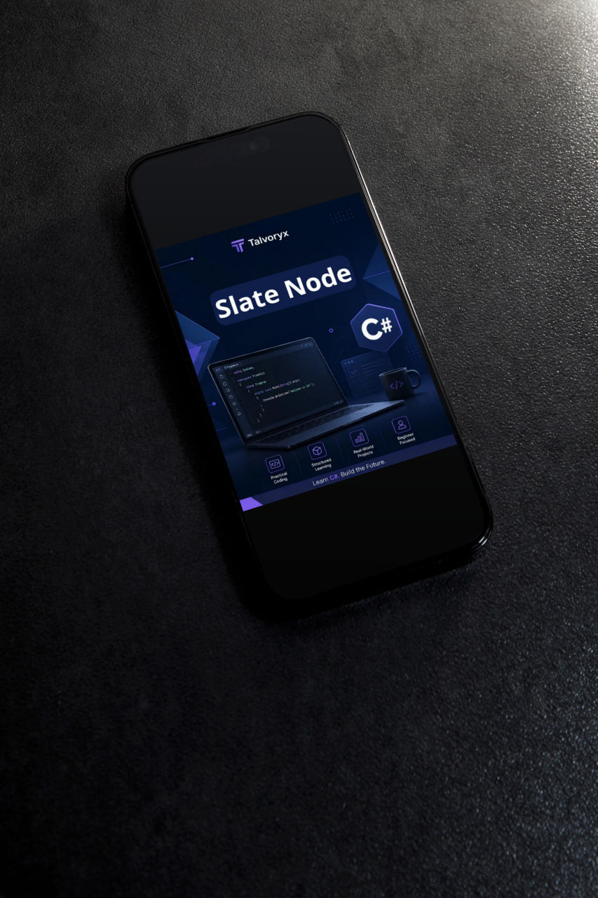 Phone displaying a software application interface on a dark surface
